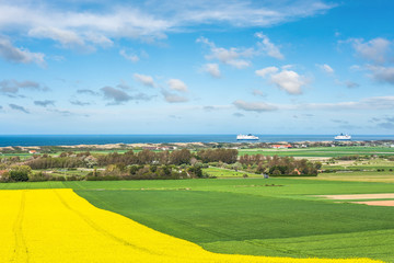 magnifique paysage de la côte d'opale près de Calais