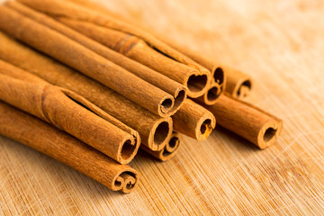 Cinnamon sticks closeup