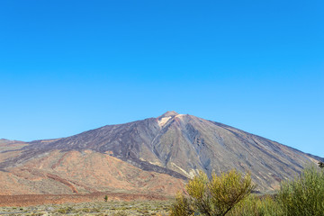 Volcano  El Teide  in The National Park of Las Canadas del Teide. Best place to visit in Tenerife Canary Islands Spain. Beautiful nature landscape background.