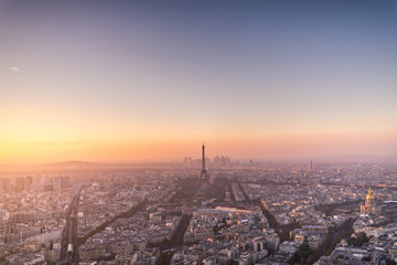 Sunrise at the Eiffel tower, Paris
