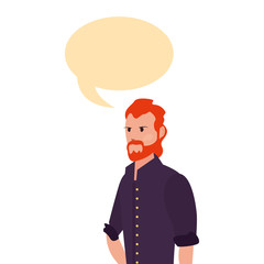man character avatar talking
