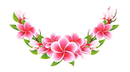 Valentines day postcard Wedding invitation card half wreath with lily flowers