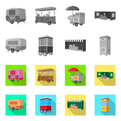 Vector design of marketing and tent sign. Collection of marketing and outdoor stock vector illustration.