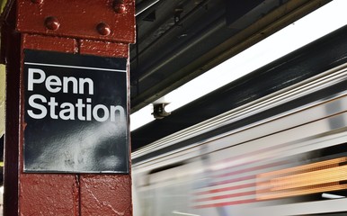 New York Subway Train City Transportation MTA Penn Station Commute to Work