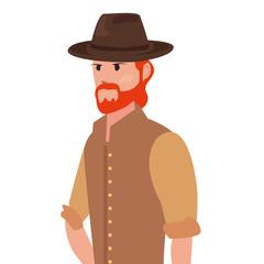 portrait man wearing hat