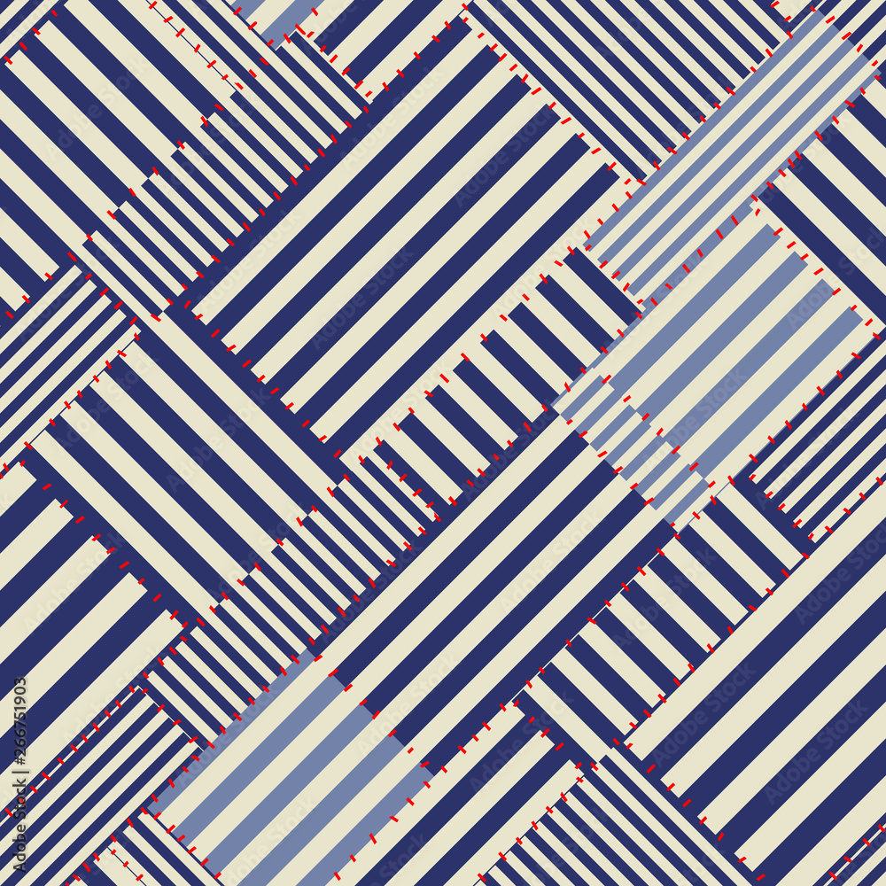Poster Patchwork textile pattern. Seamless quilting design background.