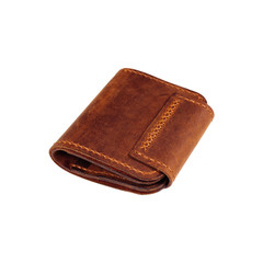Leather accessories on a white background, wallets, 