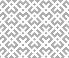 Abstract geometric pattern. A seamless vector background. White and grey ornament. Graphic modern pattern. Simple lattice graphic design.