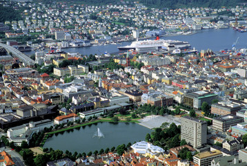 Fototapeta premium stadt bergen norwegen