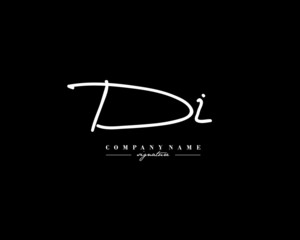 D I DI Signature initial logo template vector