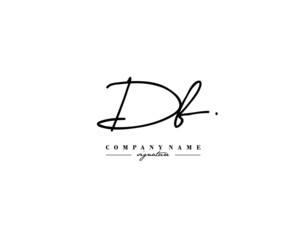 D B DB Signature initial logo template vector