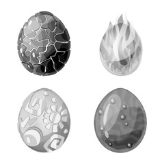 Isolated object of monster  and fantasy icon. Collection of monster  and big vector icon for stock.