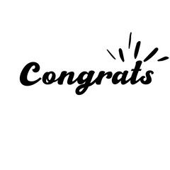 Congrats lettering. Handwritten modern calligraphy, brush painted letters. Inspirational text, vector illustration.Vector