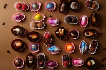 Set of bonbons and truffles