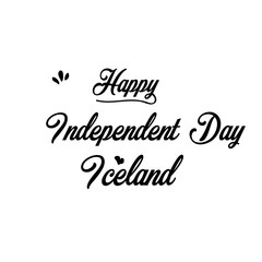 Happy Iceland Independence Day Celebration Flag Vector Template Design Illustration