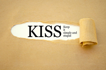 Business Markting concept KISS Keep it simple stupid