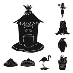Isolated object of fauna and entertainment symbol. Set of fauna and park vector icon for stock.