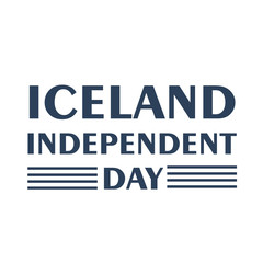 Fototapeta na wymiar Happy Iceland Independence Day Celebration Flag Vector Template Design Illustration