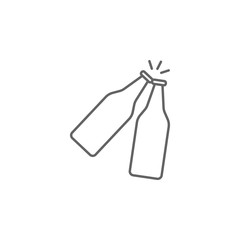 Alcohol, friends, bottle icon. Element of friendship icon. Thin line icon for website design and development, app development. Premium icon