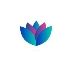 lotus vector icon in trendy flat design