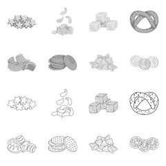 Obraz premium Isolated object of Oktoberfest and bar symbol. Collection of Oktoberfest and cooking vector icon for stock.