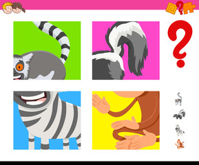 guess cartoon animals task for children