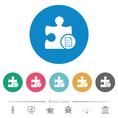Fototapeta premium Plugin properties flat round icons
