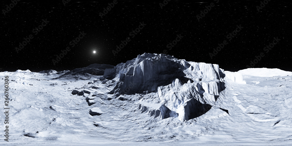 Canvas Prints 360 degree view from earth's moon, equirectangular projection, environment map. hdri spherical panor
