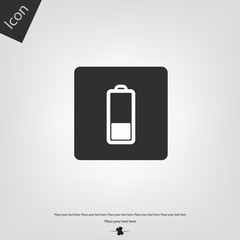 Battery icon. Vector illustration sign.