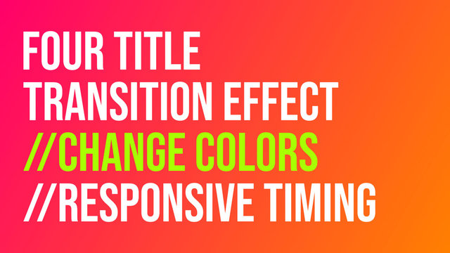 Four Title Transition