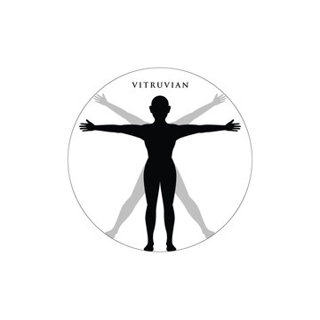 Vitruvian Person. Isolated Vector Illustration