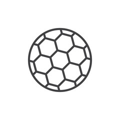 Fototapeta premium Football ball line icon. linear style sign for mobile concept and web design. Soccer Ball outline vector icon. Symbol, logo illustration. Pixel perfect vector graphics