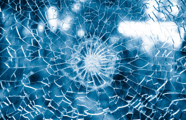 broken safety glass