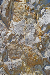 close-up relief of the rocks