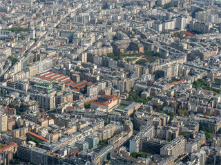 vue aérienne du sud de Paris
