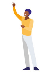 elegant afro businessman avatar character