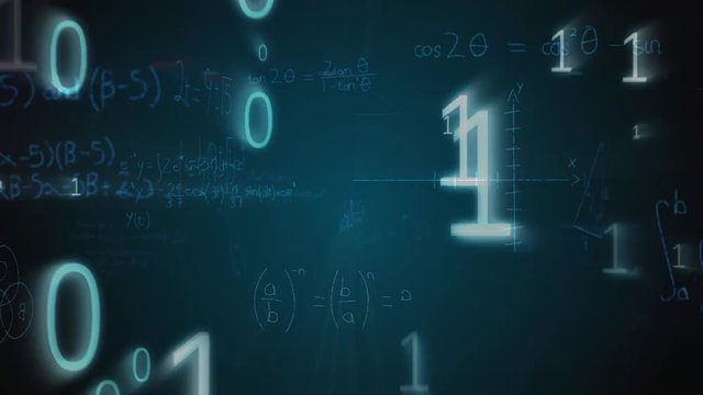 Graphs, mathematical equations, and binary codes