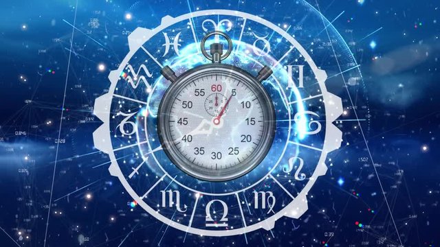 Zodiac signs and stopwatch