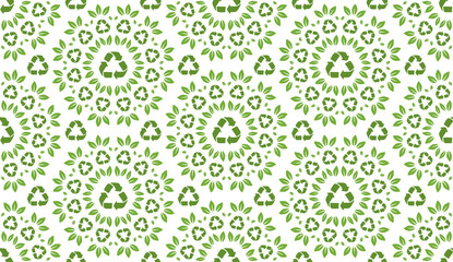 Recycling Pattern. Endless Background. Seamless. - 266766364