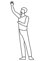 elegant businessman avatar character