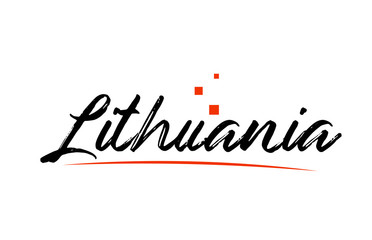 Fototapeta na wymiar Lithuania country typography word text for logo icon design