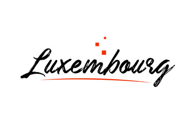  Luxembourg country typography word text for logo icon design