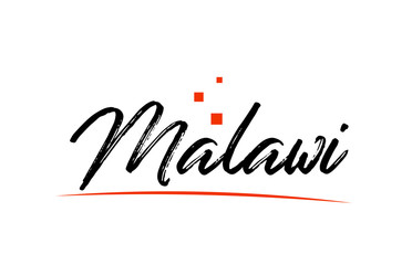 Fototapeta na wymiar Malawi country typography word text for logo icon design