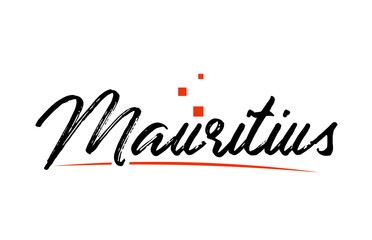 Fototapeta na wymiar Mauritius country typography word text for logo icon design