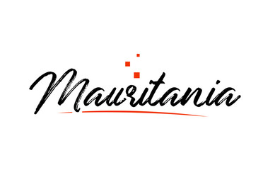  Mauritania country typography word text for logo icon design