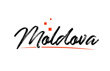 Fototapeta na wymiar Moldova country typography word text for logo icon design