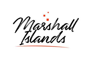 Fototapeta na wymiar Marshall Islands country typography word text for logo icon design