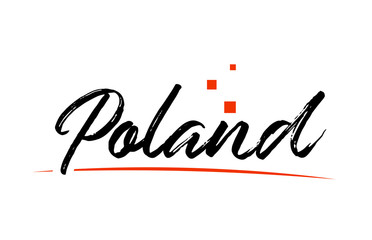 Fototapeta na wymiar Poland country typography word text for logo icon design