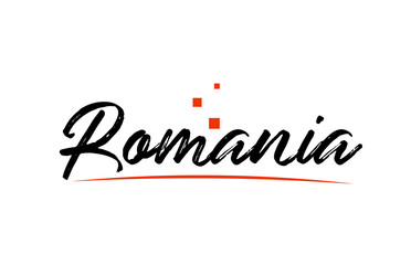 Romania country typography word text for logo icon design
