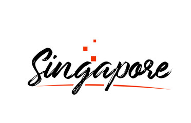 Fototapeta na wymiar Singapore country typography word text for logo icon design